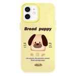 For iPhone 12 Skin Feeling Jelly TPU Hybrid PC Phone Case(Bread Puppy Yellow)