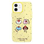 For iPhone 12 Skin Feeling Jelly TPU Hybrid PC Phone Case(Fruit Challenge Yellow)