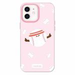 For iPhone 11 Skin Feeling Jelly TPU Hybrid PC Phone Case(Sports Baseball Pink)