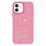 For iPhone 11 Skin Feeling Jelly TPU Hybrid PC Phone Case(Rose Puppy Rose Red)