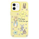 For iPhone 11 Skin Feeling Jelly TPU Hybrid PC Phone Case(Star Rabbit Yellow)