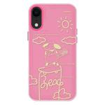 For iPhone XR Skin Feeling Jelly TPU Hybrid PC Phone Case(Rose Puppy Rose Red)