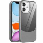 For iPhone 11 Litchi Texture TPU Hybrid Acrylic Phone Case(Grey)