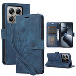 For Xiaomi 14T Orchid Butterfly Embossed Leather Phone Case(Blue)
