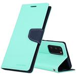 For Samsung Galaxy Note20 GOOSPERY FANCY DIARY Horizontal Flip PU Leather Case with Holder & Card Slots & Wallet(Mint Green)