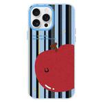 For iPhone 16 Pro Max Skin Feeling Jelly TPU Hybrid PC Phone Case(Big Apple Blue)