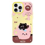 For iPhone 16 Pro Max Skin Feeling Jelly TPU Hybrid PC Phone Case(Teacup Puppy Yellow)