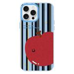 For iPhone 16 Pro Skin Feeling Jelly TPU Hybrid PC Phone Case(Big Apple Blue)