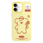 For iPhone 16 Plus Skin Feeling Jelly TPU Hybrid PC Phone Case(Koala Yellow)