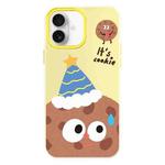 For iPhone 16 Skin Feeling Jelly TPU Hybrid PC Phone Case(Celebration Cookies Yellow)