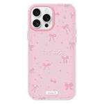 For iPhone 15 Pro Skin Feeling Jelly TPU Hybrid PC Phone Case(Love Bow Pink)