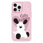 For iPhone 14 Pro Skin Feeling Jelly TPU Hybrid PC Phone Case(Puppy Pillow Pink)