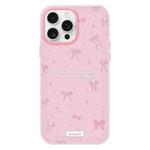 For iPhone 14 Pro Max Skin Feeling Jelly TPU Hybrid PC Phone Case(Love Bow Pink)