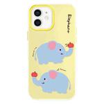 For iPhone 12 Skin Feeling Jelly TPU Hybrid PC Phone Case(Elephant Yellow)