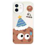 For iPhone 12 Skin Feeling Jelly TPU Hybrid PC Phone Case(Celebration Cookies White)