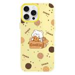 For iPhone 11 Pro Max Skin Feeling Jelly TPU Hybrid PC Phone Case(Bear Cookies Yellow)
