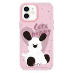 For iPhone 11 Skin Feeling Jelly TPU Hybrid PC Phone Case(Puppy Pillow Pink)