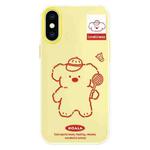 For iPhone X / XS Skin Feeling Jelly TPU Hybrid PC Phone Case(Koala Yellow)