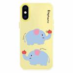 For iPhone X / XS Skin Feeling Jelly TPU Hybrid PC Phone Case(Elephant Yellow)