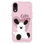 For iPhone XR Skin Feeling Jelly TPU Hybrid PC Phone Case(Puppy Pillow Pink)