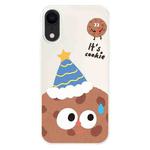 For iPhone XR Skin Feeling Jelly TPU Hybrid PC Phone Case(Celebration Cookies White)