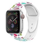 For Apple Watch 46mm / 49mm / 45mm / 44mm Christmas Pattern Silicone Watch Band(Funny Christmas)