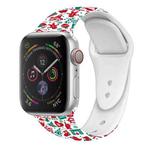 For Apple Watch 46mm / 49mm / 45mm / 44mm Christmas Pattern Silicone Watch Band(Childlike Christmas 1)