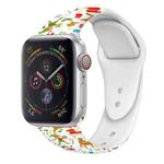 For Apple Watch 46mm / 49mm / 45mm / 44mm Christmas Pattern Silicone Watch Band(Childlike Christmas 2)