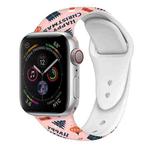 For Apple Watch 46mm / 49mm / 45mm / 44mm Christmas Pattern Silicone Watch Band(Pink Christmas)