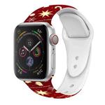 For Apple Watch 42mm / 41mm / 40mm / 38mm Christmas Pattern Silicone Watch Band(New Year Christmas)