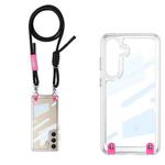 For Samsung Galaxy S24 FE 5G GKK Space Series Full Coverage Phone Case with Crossbody Rope(Black)