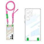 For Samsung Galaxy S25 Ultra 5G GKK Space Series Full Coverage Phone Case with Crossbody Rope(Pink)