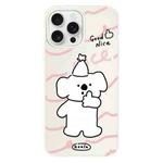 For iPhone 16 Pro Max Skin Feeling Jelly TPU Hybrid PC Phone Case(Like Koala White)