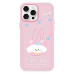 For iPhone 16 Pro Max Skin Feeling Jelly TPU Hybrid PC Phone Case(Dog Tote Bag Pink)