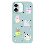 For iPhone 16 Plus Skin Feeling Jelly TPU Hybrid PC Phone Case(Star Animal Light Green)