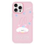 For iPhone 15 Pro Skin Feeling Jelly TPU Hybrid PC Phone Case(Dog Tote Bag Pink)