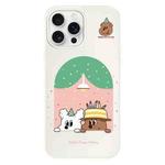 For iPhone 14 Pro Skin Feeling Jelly TPU Hybrid PC Phone Case(Birthday Puppy Beige)