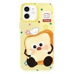 For iPhone 12 Skin Feeling Jelly TPU Hybrid PC Phone Case(Bread Toast Yellow)