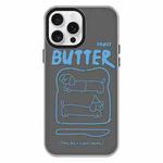 For iPhone 11 Pro Max Skin Feeling Jelly TPU Hybrid PC Phone Case(Bread Line Dog Black)