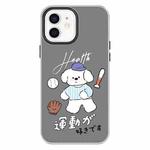 For iPhone 11 Skin Feeling Jelly TPU Hybrid PC Phone Case(Baseball Little Dog Black)