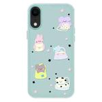 For iPhone XR Skin Feeling Jelly TPU Hybrid PC Phone Case(Star Animal Light Green)