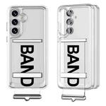 For Samsung Galaxy S24 FE 5G GKK Space Series Clear Wristband Holder Phone Case(Transparent Black)