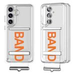 For Samsung Galaxy S24 FE 5G GKK Space Series Clear Wristband Holder Phone Case(Transparent Orange)