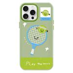 For iPhone 16 Pro Skin Feeling Jelly TPU Hybrid PC Phone Case(Play Tennis Green)