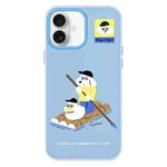 For iPhone 16 Skin Feeling Jelly TPU Hybrid PC Phone Case(Boating Blue)