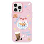 For iPhone 15 Pro Skin Feeling Jelly TPU Hybrid PC Phone Case(Cake Pink)