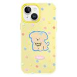 For iPhone 15 Plus Skin Feeling Jelly TPU Hybrid PC Phone Case(Yellow Puppy Yellow)