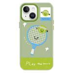 For iPhone 14 Plus Skin Feeling Jelly TPU Hybrid PC Phone Case(Play Tennis Green)