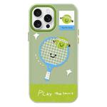 For iPhone 14 Pro Skin Feeling Jelly TPU Hybrid PC Phone Case(Play Tennis Green)