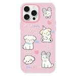 For iPhone 14 Pro Skin Feeling Jelly TPU Hybrid PC Phone Case(Love Puppy Pink)